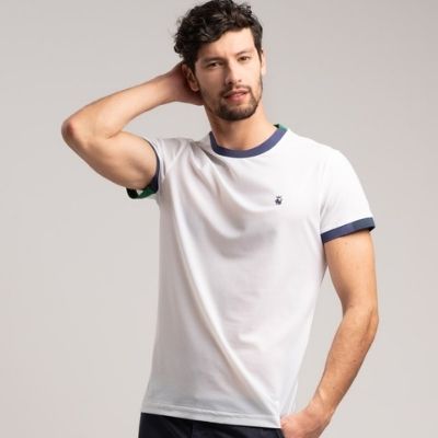 T-shirts uomo tinta unita realizzata in tessuto TECNO